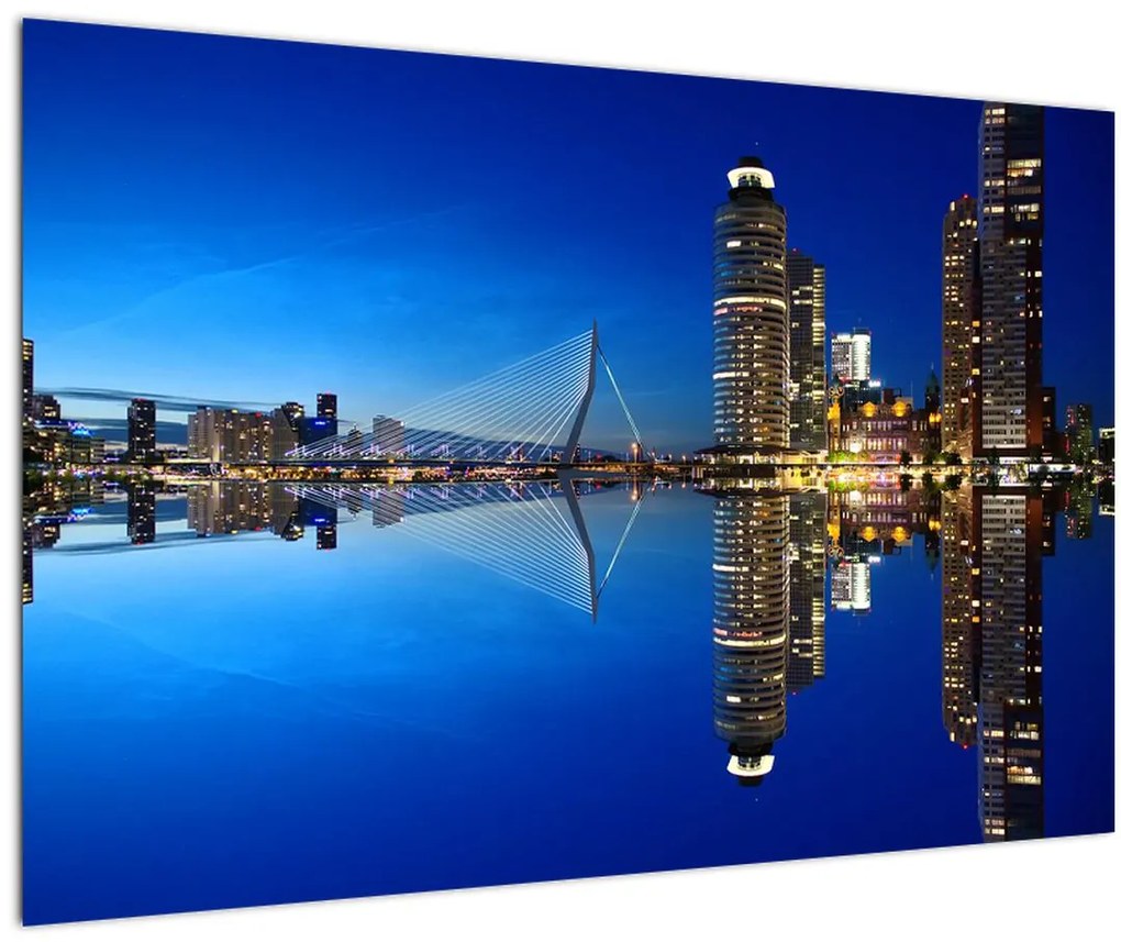Tablou - Rotterdam nocturn (90x60 cm)