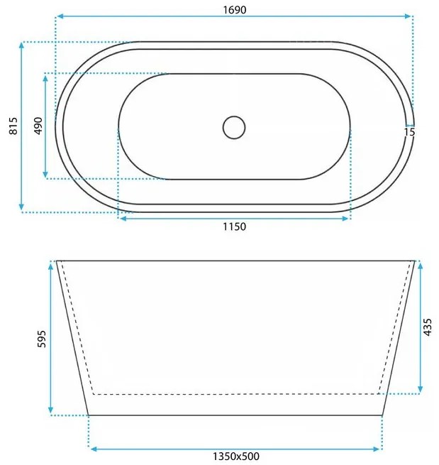Cada acrilica freestanding GAJA 170