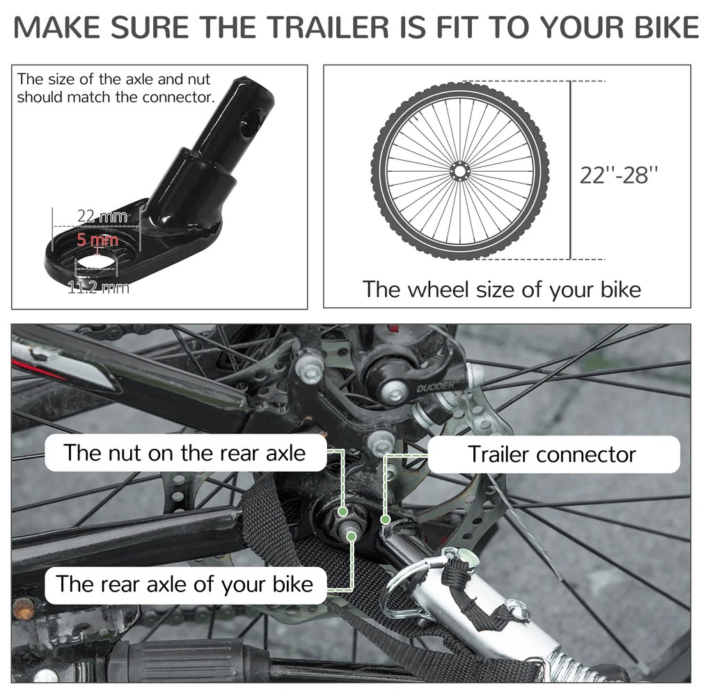 PawHut Remorca pentru Biciclete 3 in 1 pentru Caini, Transport | Aosom Romania