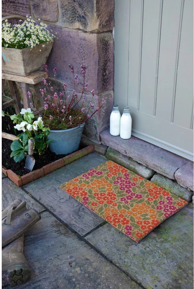Covoraș de intrare din fibre de nucă de cocos 40x60 cm Floral – Artsy Doormats
