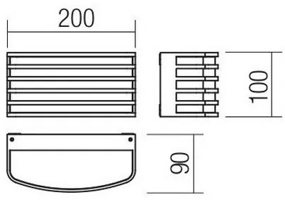 Redo 90039 - Aplică perete exterior LED SEBRA LED/15W/230V IP65