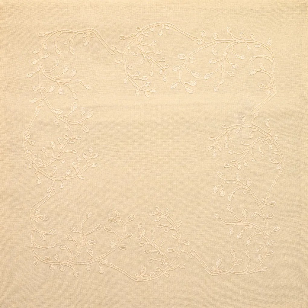 Husa de perna decorativa LEAFY LACE 40x40 cm, crem