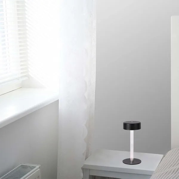 Lampă de birou LED încărcabilă, reglabilă, 3W, 5V, 3000-6000K, neagră