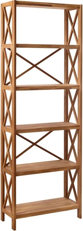 Etajeră în culoare naturală din lemn de stejar 70x198 cm X-Shelf – Unique Furniture