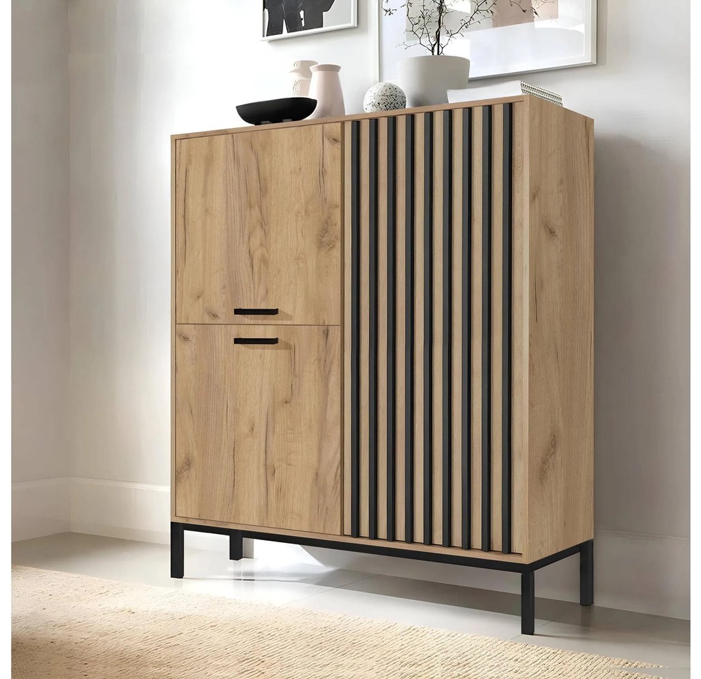 Dulap Lamello KM2 (stejar craft + negru). 1092414