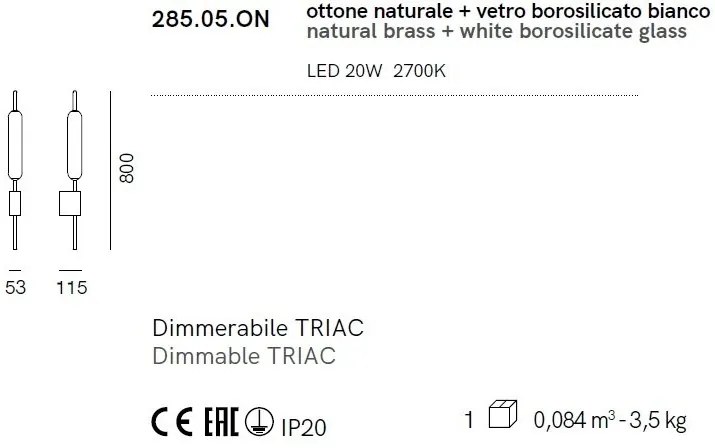 Aplica de perete LED design LUX, fabricata manual TYPHA