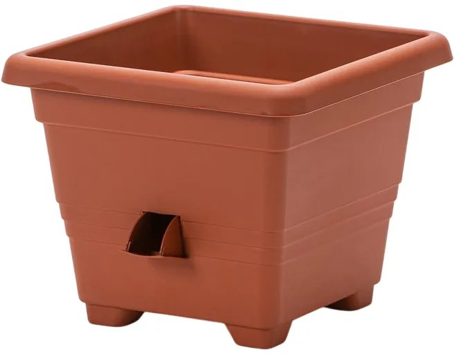 Ghiveci autoudare BERGAMOT Plastia 25 x 25, 25 x 25 cm, 25 x 25 cm