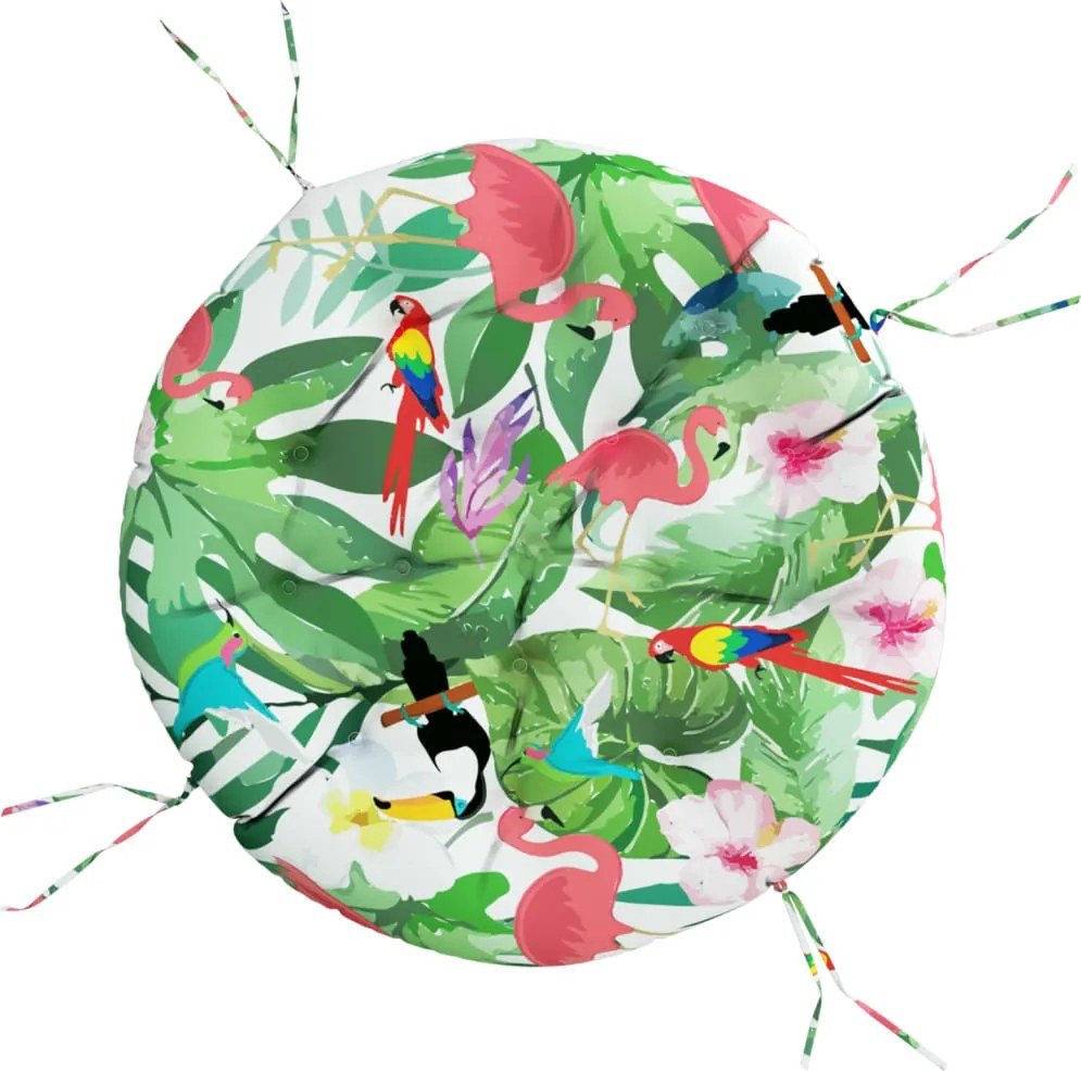 vidaXL Pernă rotundă multicolor, Ø 100 x11 cm, țesătură Oxford