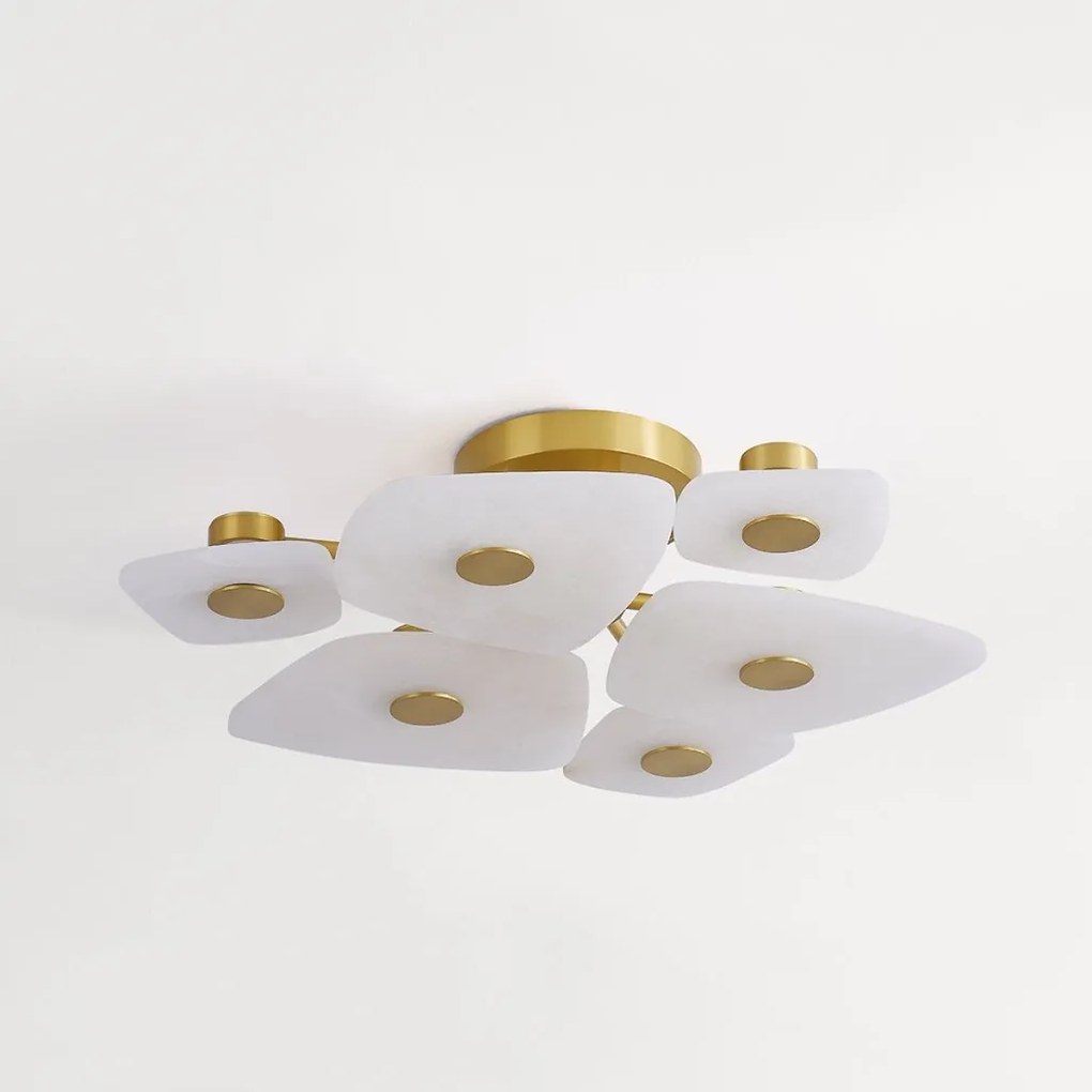 Lustra aplicata LED design LUX, Alabastru, Holmdel