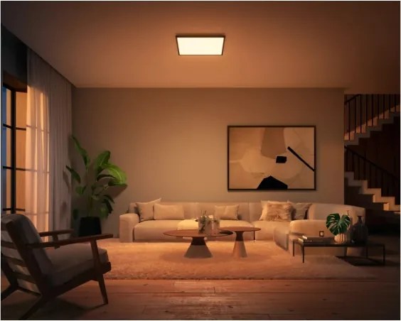 Philips Hue AURELLE - plafonieră LED reglabilă, 39W/230V, 60x60 cm, neagră