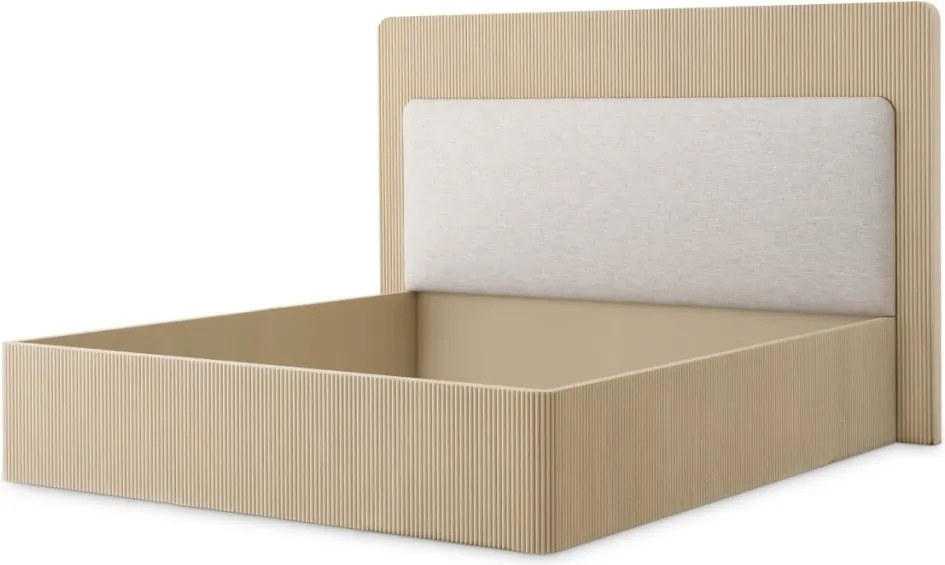 Pat dublu design LUX Dimitrios 180x210cm, stejar albit