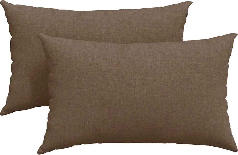 vidaXL Perne pentru canapea 2 pcs Maro 50 x 30 cm țesătură