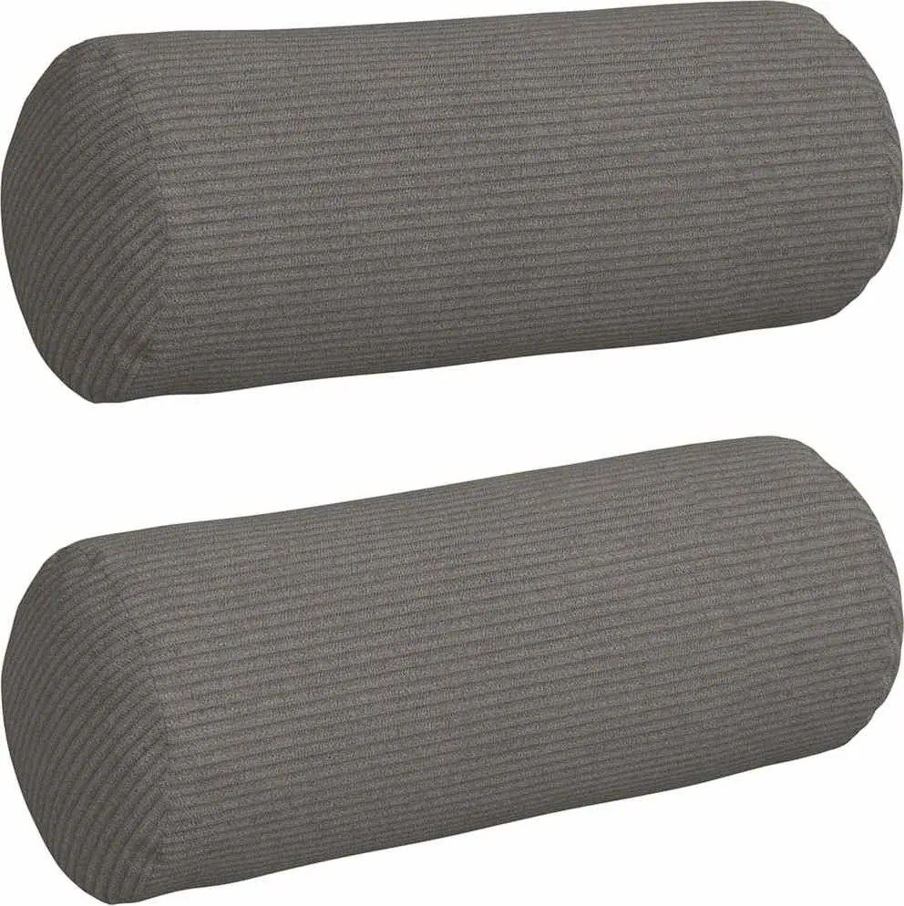 vidaXL Perne Bolster 2 pcs Gri deschis Ø 15 x 40 cm