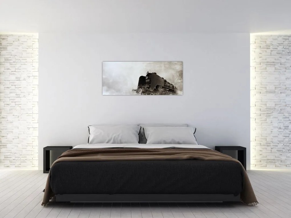 Tablou - Tren în ceață (120x50 cm)