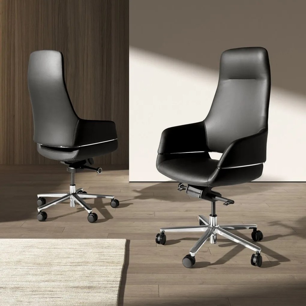 Scaun de birou modern piele sintetica Black