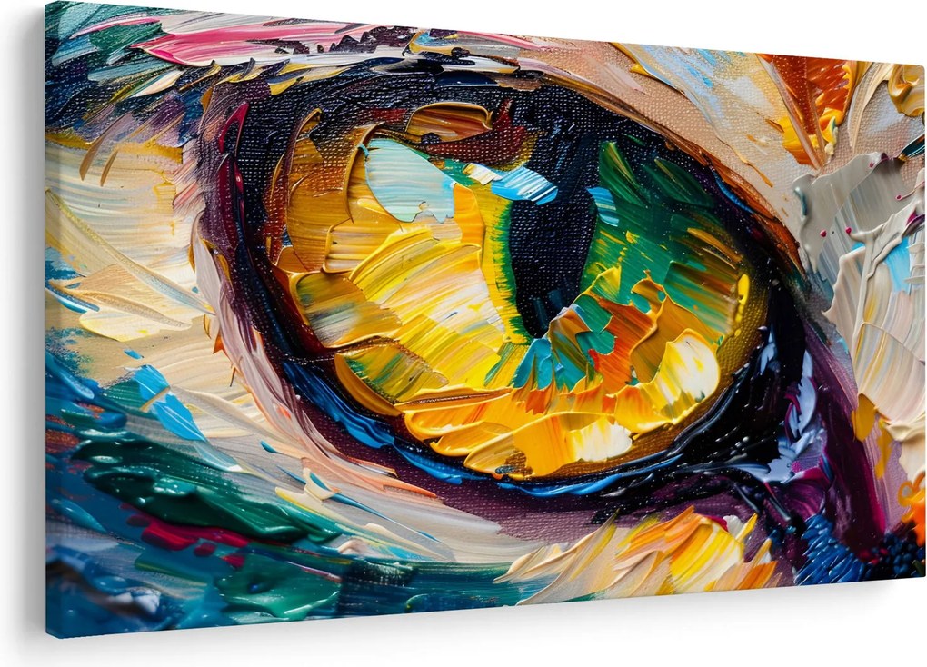 Tablou - Ochi de pisică Pictură (90x60 cm)