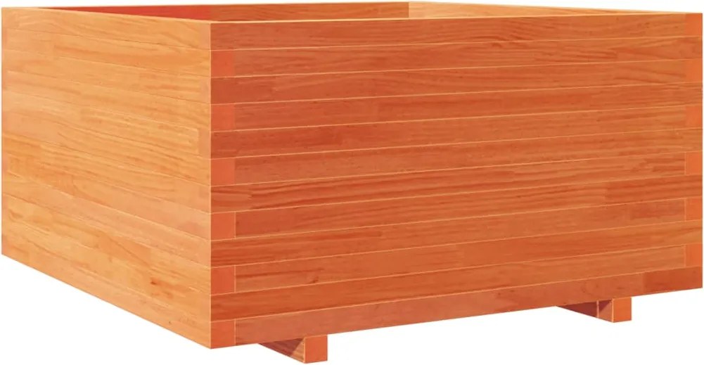 vidaXL Jardinieră grădină, maro ceruit, 90x90x49,5 cm, lemn masiv pin