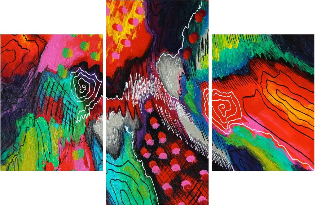 Tablou abstract - culori (90x60 cm)