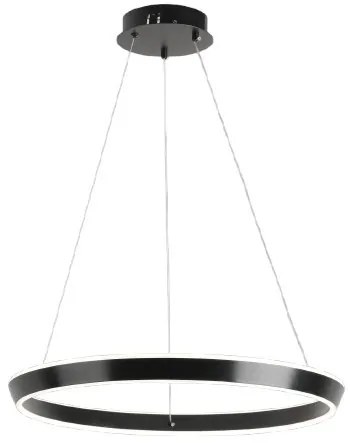 Lustra LED Suspendata Cu Telecomanda, 3 Tipuri De Lumina, Inaltime Reglabila, 160W, Negru