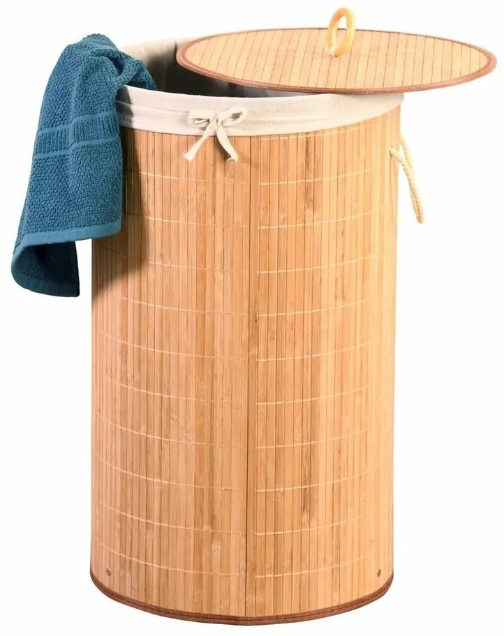 Coș de rufe Kesper 19572 Bamboo deschis, 60 x 35 cm