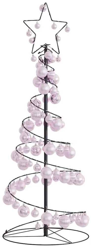 vidaXL Pom de Crăciun cu LED-uri 80 LED-uri alb cald 120 cm