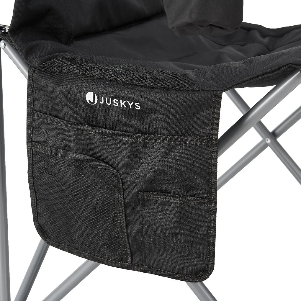 Juskys Scaun de camping Lido - negru