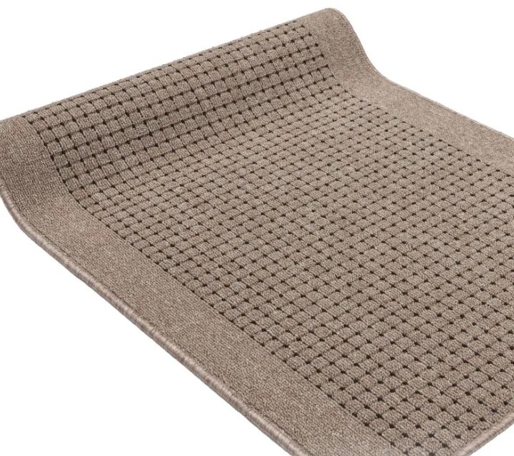 Traversa Antiderapanta Hol Bucatarie, Model Lester Mocha, Latime 67 cm, Maro