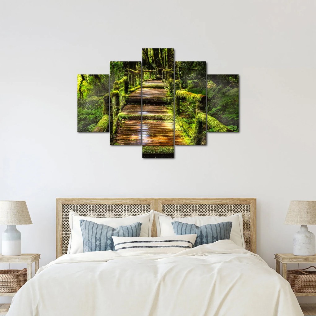 Tablou cu scări într-o pădure tropicală (150x105 cm)