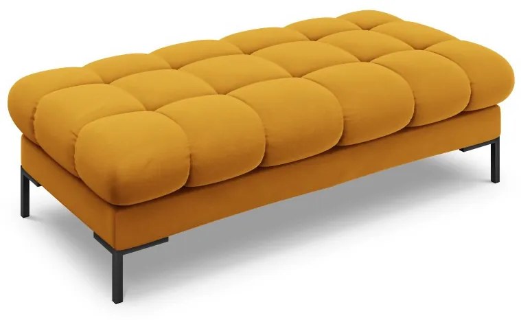 Banca tapitata Bali velvet/picioare negre – L133 x l62 x h41