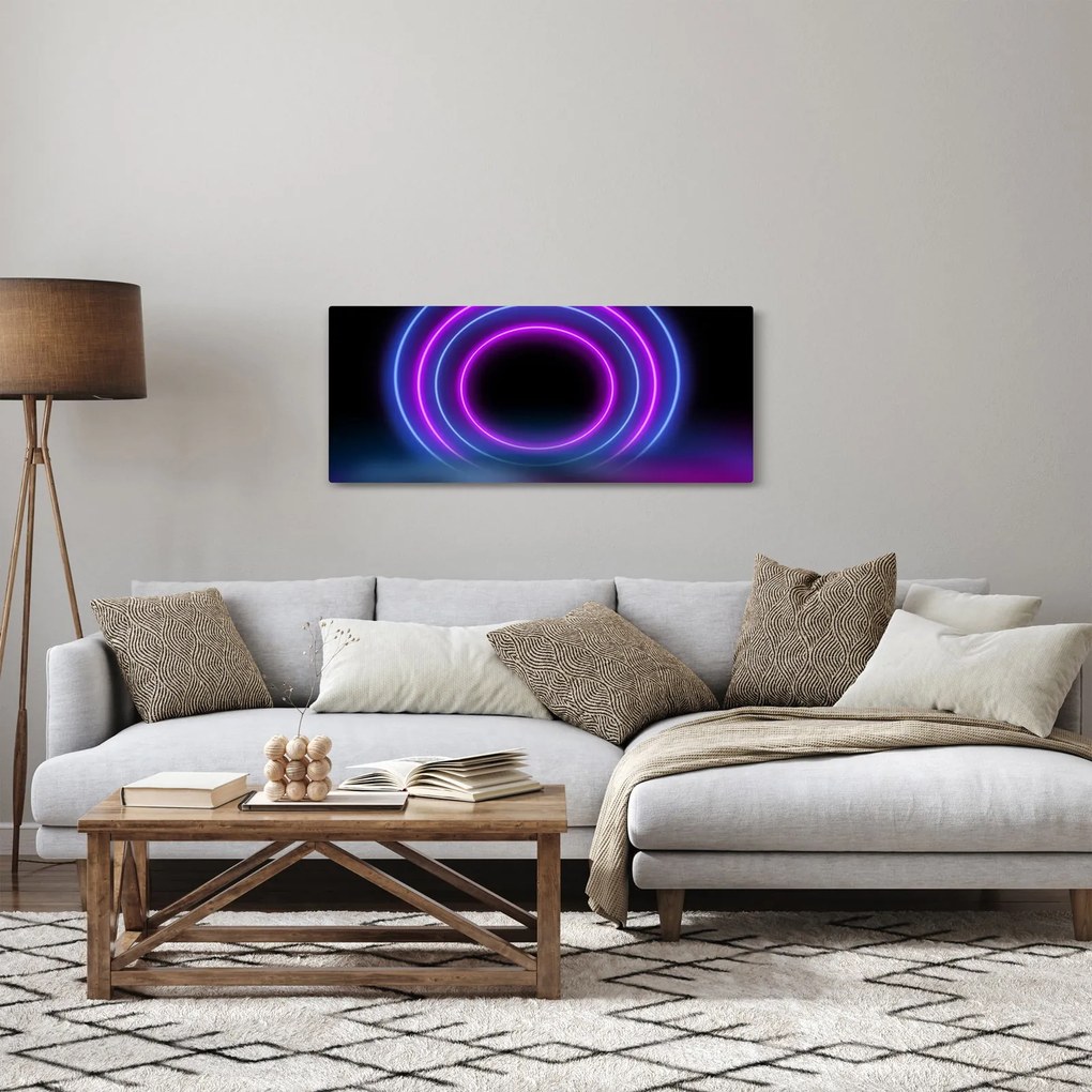 Tablou cu cercuri colorate (120x50 cm)