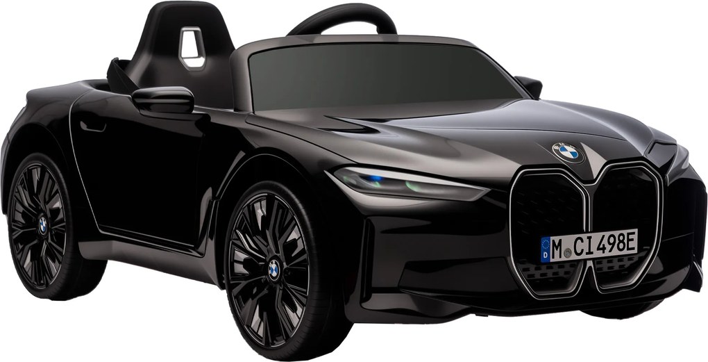 Mașină electrică pentru copii 3-8 ani cu licență BMW cu telecomandă, claxon și faruri, 115x67x45cm negru-roșu-albastru deschis HOMCOM | Aosom Romania