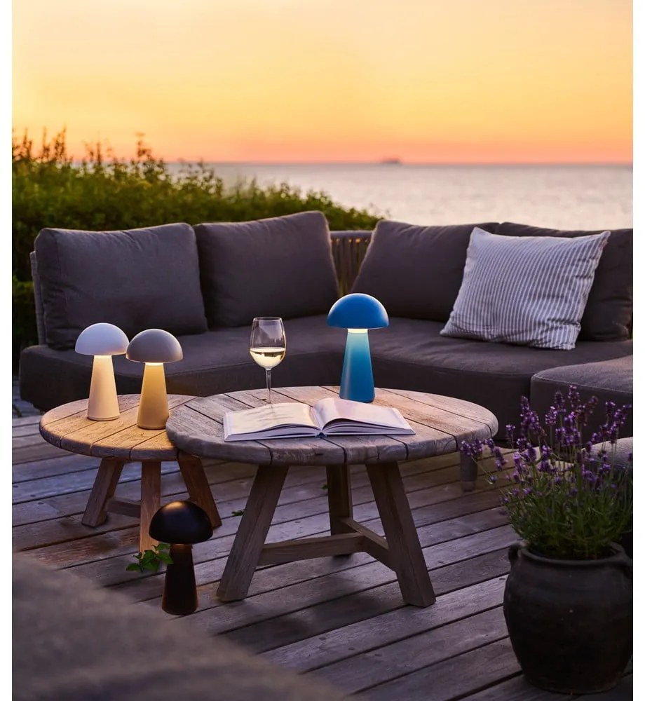 Veioză gri LED cu control prin telecomandă (înălțime 28 cm) Sam – Sirius