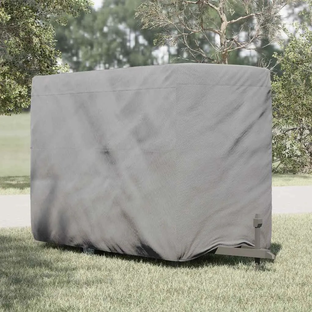 vidaXL Husă remorcă pentru cai gri 396x178x250 cm țesătură nețesă