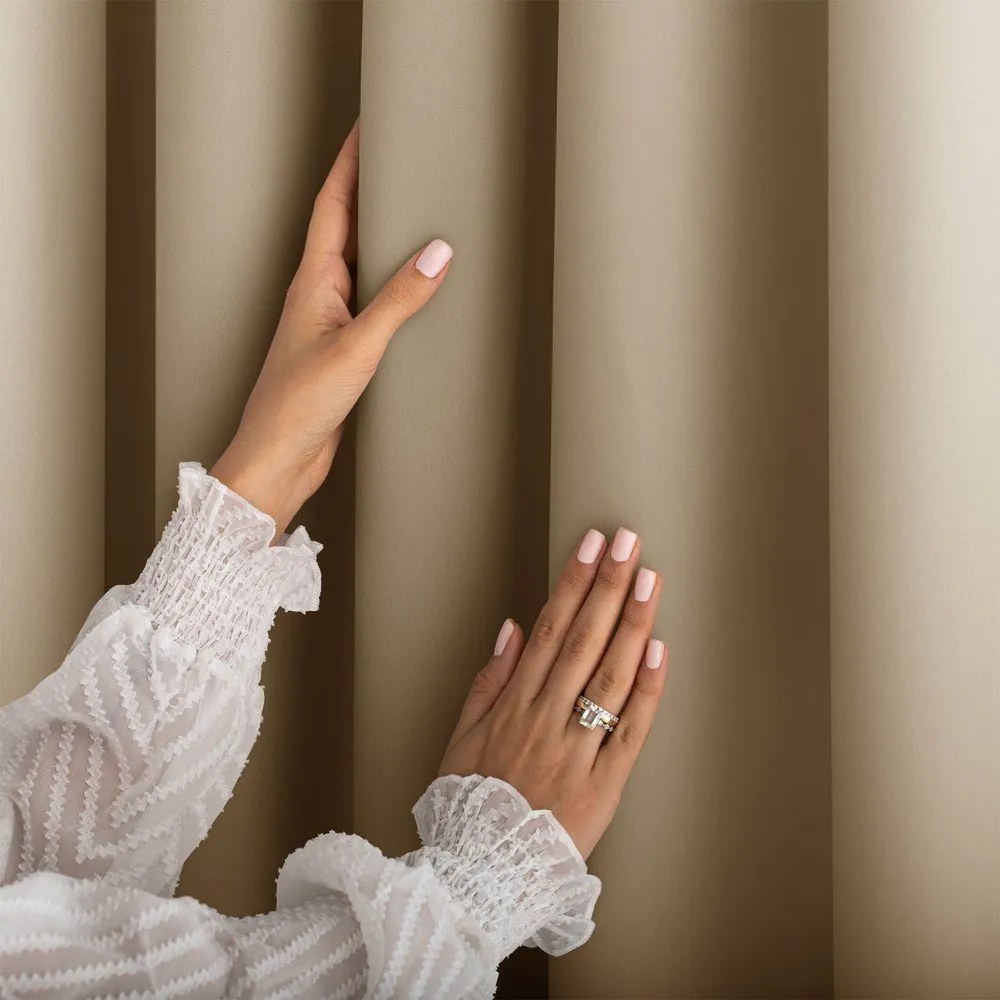 Draperie bej dimout (semi-opacă) 140x270 cm Carli – Restilo