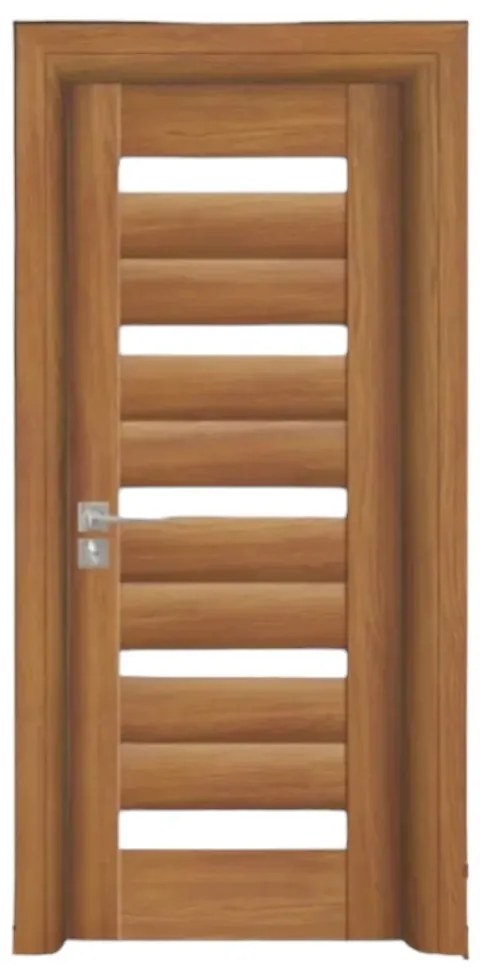 Usa Interior din MDF Novo Doors ND02 LUX PREMIUM, Cadru din Lemn Masiv, KIT COMPLET, Toc Reglabil de 10 CM INCLUS, Plinta pe Ambele Parti (Culoare: