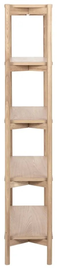 Bibliotecă în culoare naturală cu aspect de lemn de stejar 86x160x30 cm Braidwood – Actona