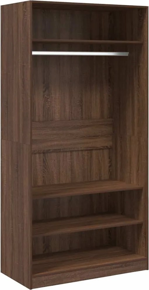 vidaXL Șifonier, stejar maro, 100x50x200 cm, lemn prelucrat