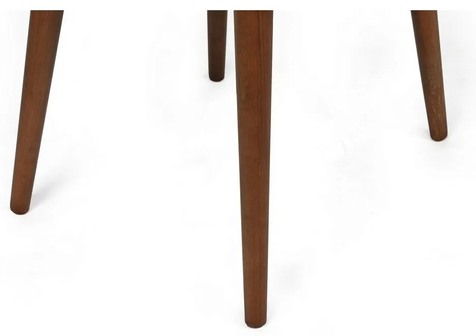 Set de scaune de sufragerie Alfa Khaki and Walnut,2 buc.