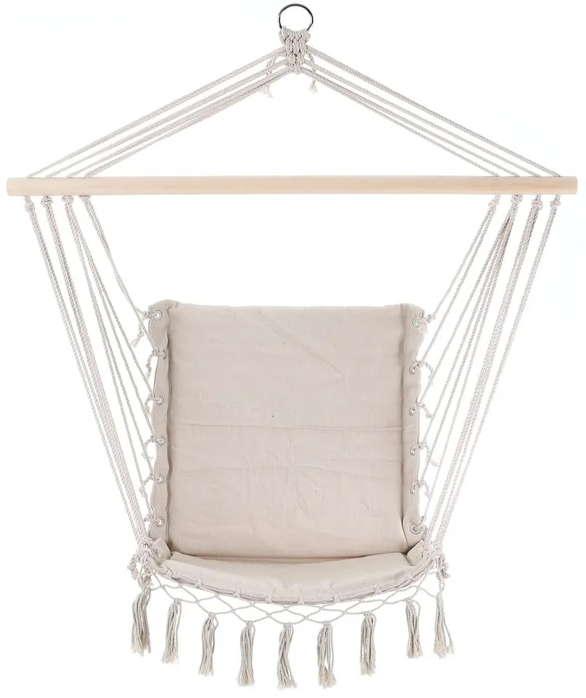 Scaun suspendat BOHO cu perne, Ø61cm, bej Jurhan