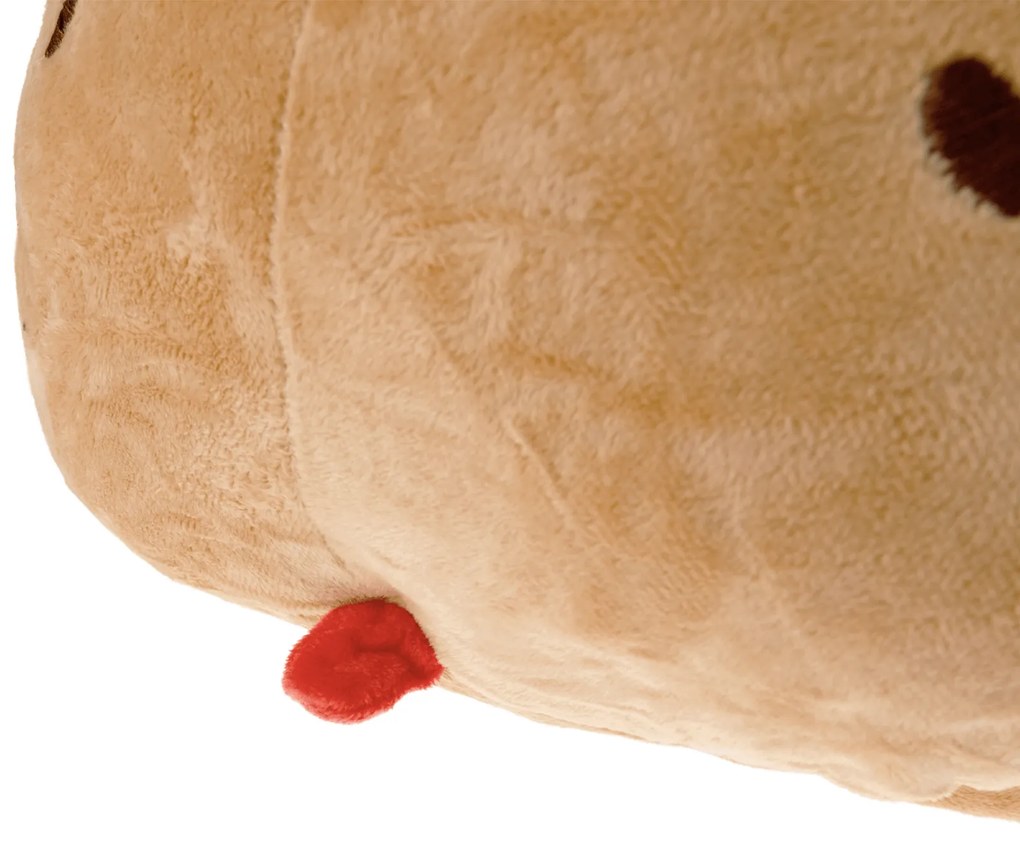Câine de pluş, dungă maro / roşie, 140 cm, REXO TYP 3