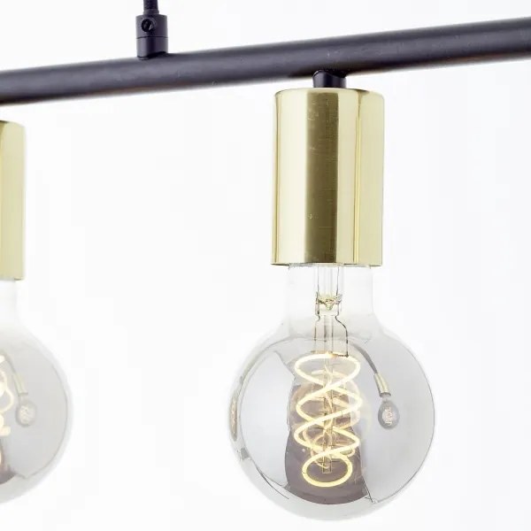 Brilliant - Lustră pe cablu KERRY 5xE27/40W/230V negru/alamă