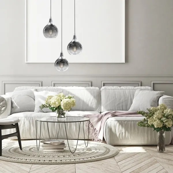 Lustră pe cablu MONTE 3xE27/60W/230V crom mat