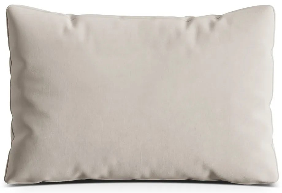 Pernă pentru canapea bej cu tapițerie din catifea Kemi – Cosmopolitan Design