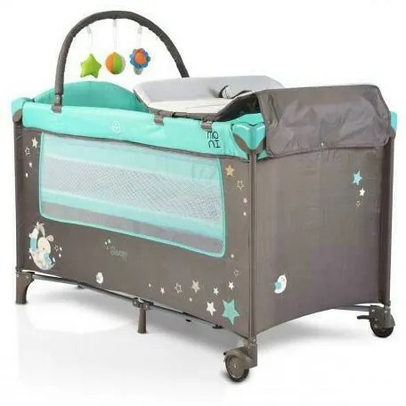 Moni - Patut pliant bebe Moni Sleepy, Albastru