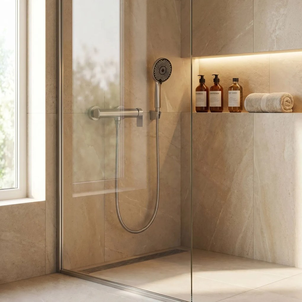 Baterie de duș Rea Hunter Brushed Nickel