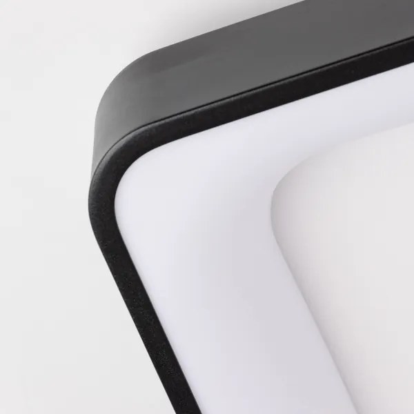 Brilagi - Plafonieră LED dimabilă FALCON II LED/125W/230V 60x60 cm neagră +telecomandă