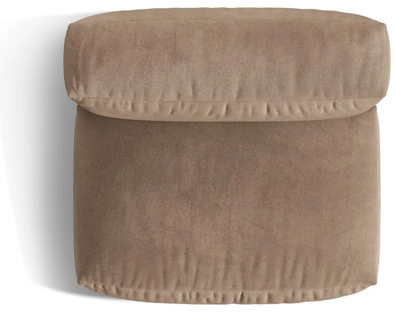 Modul pentru canapea modulară maro deschis cu tapițerie din catifea (de mijloc) Martina – Micadoni