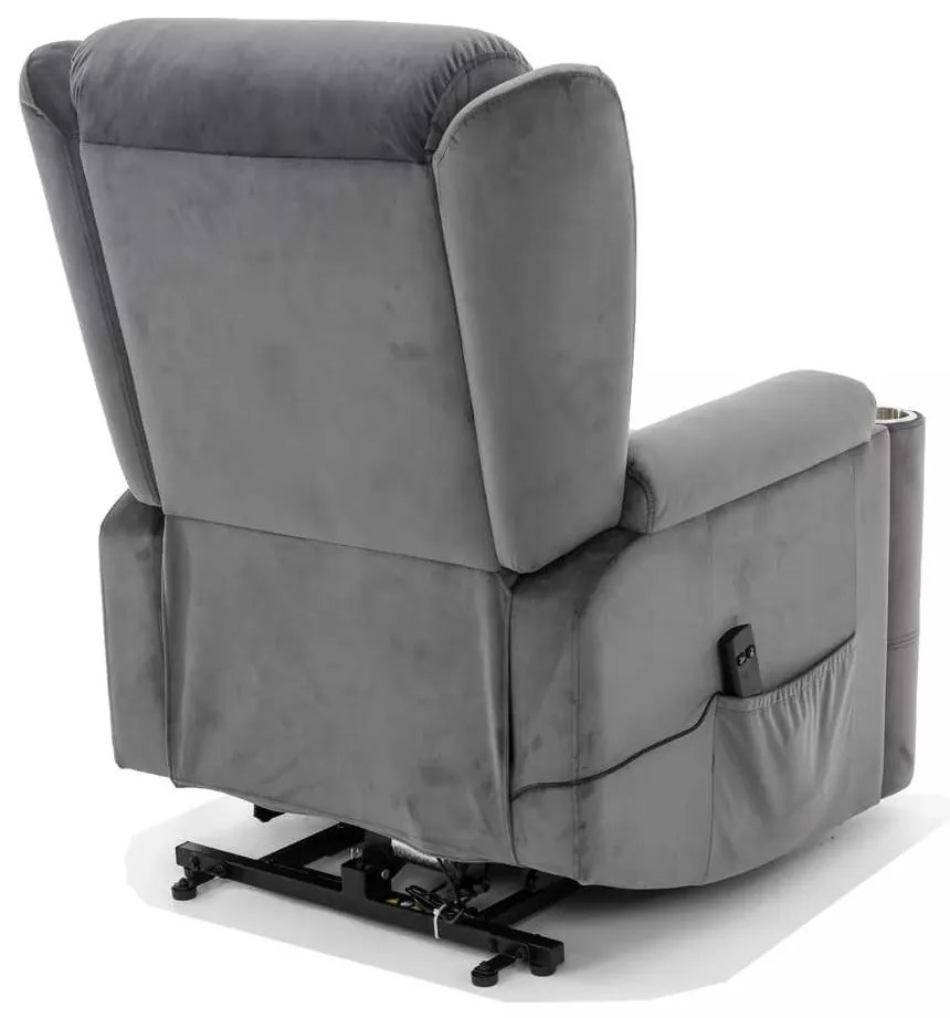 Scaun reclinabil Pontils Velvet, gri