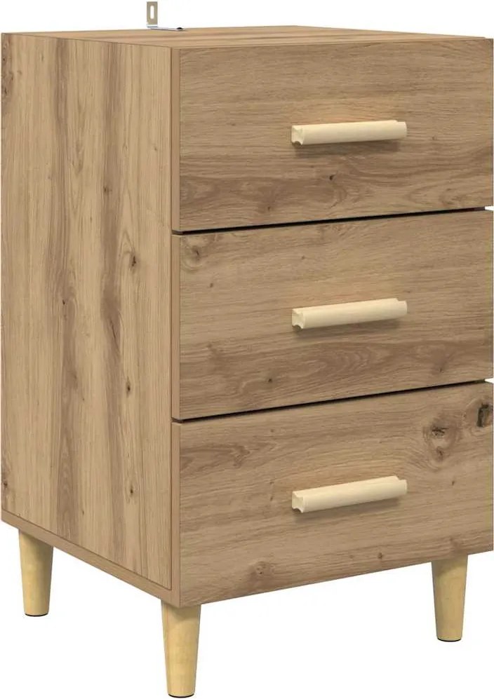 vidaXL Dulap de noapte Stejar Artizanal 40 x 40 x 66 cm Lemn compozit