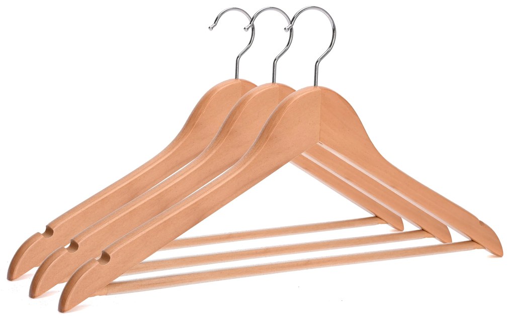 Umerase Haine din Lemn cu Carlig Rotativ, Wood Style, UnicUtil, Natur, UUUM63